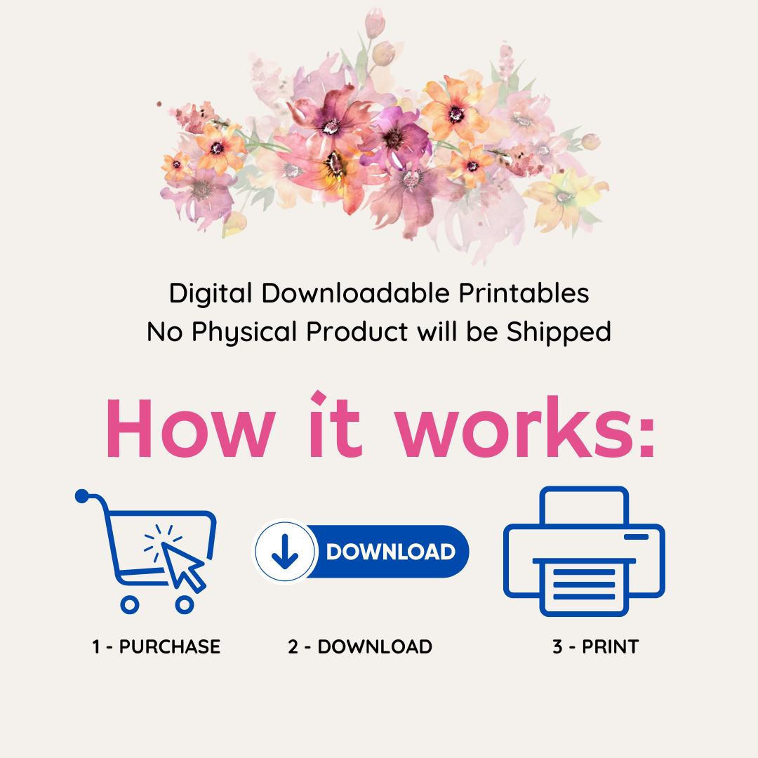 Gratitude Journal Printable Bundle - Floral