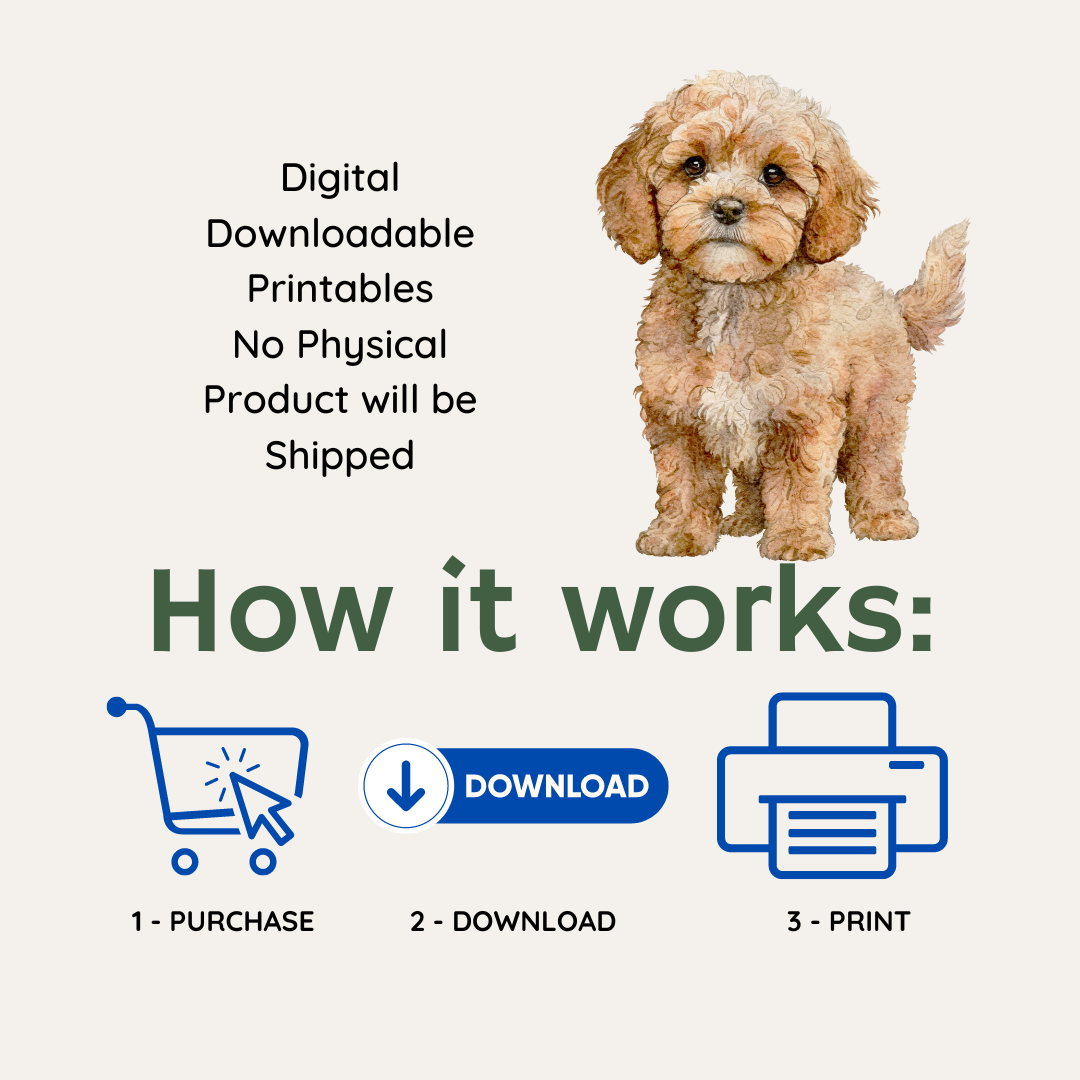 Gratitude Journal Printable Bundle - Cute Puppies