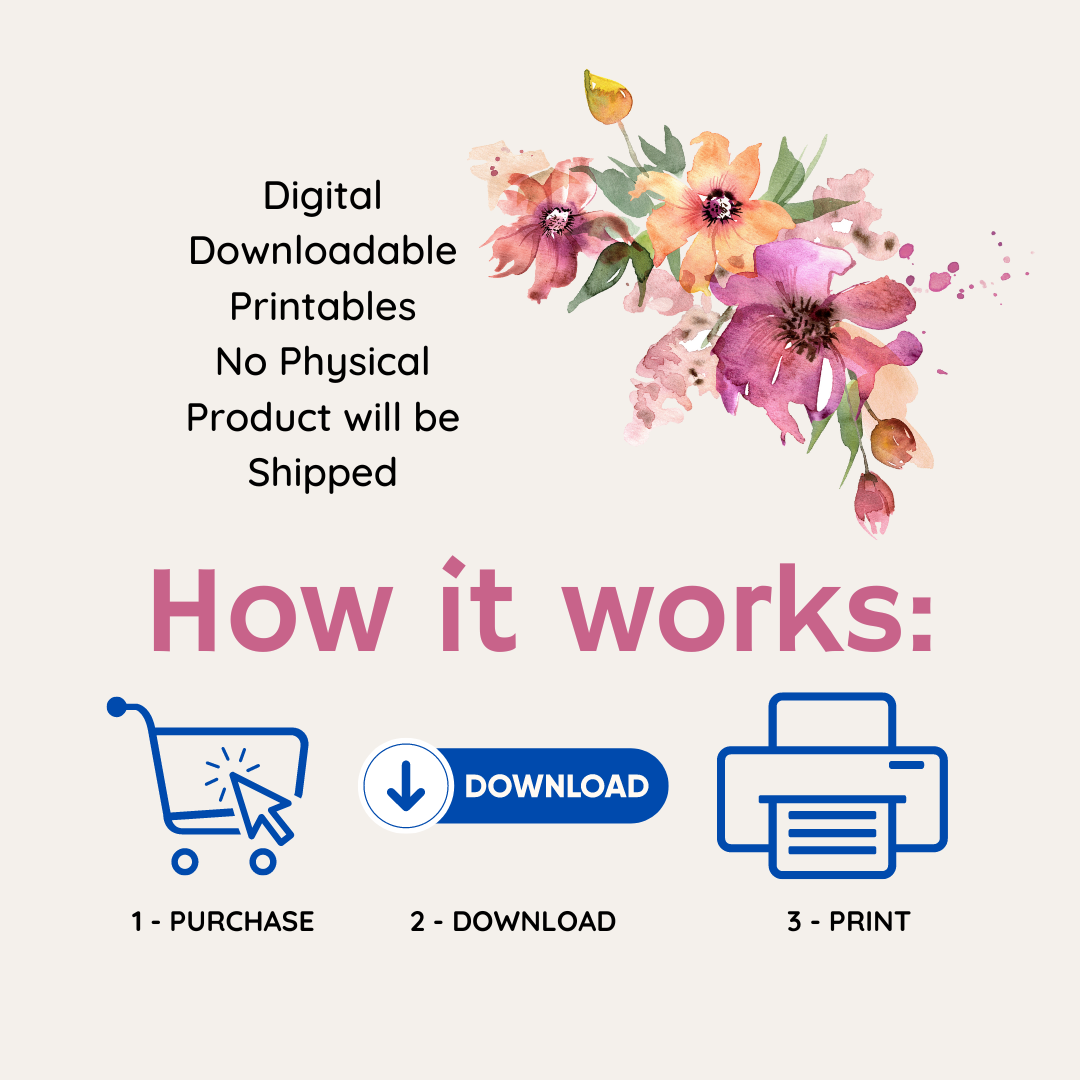 Weekly Prayer Journal Printables - Floral