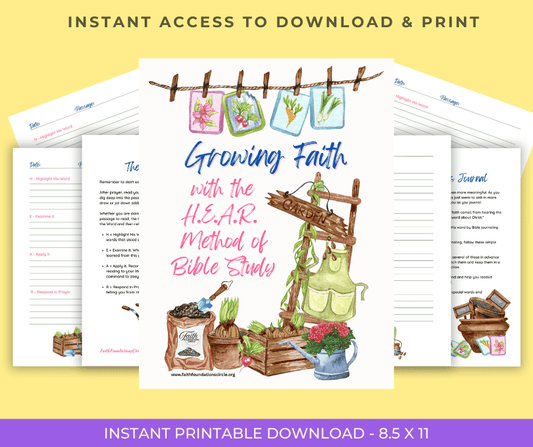 Growing Faith with the H.E.A.R. Method - Printable